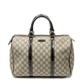 Handbag Medium Boston Dark Brown Supreme Coated Canvas