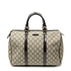 Handbag Medium Boston Dark Brown Supreme Coated Canvas
