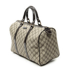 Handbag Medium Boston Dark Brown Supreme Coated Canvas
