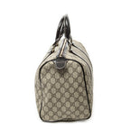 Handbag Medium Boston Dark Brown Supreme Coated Canvas