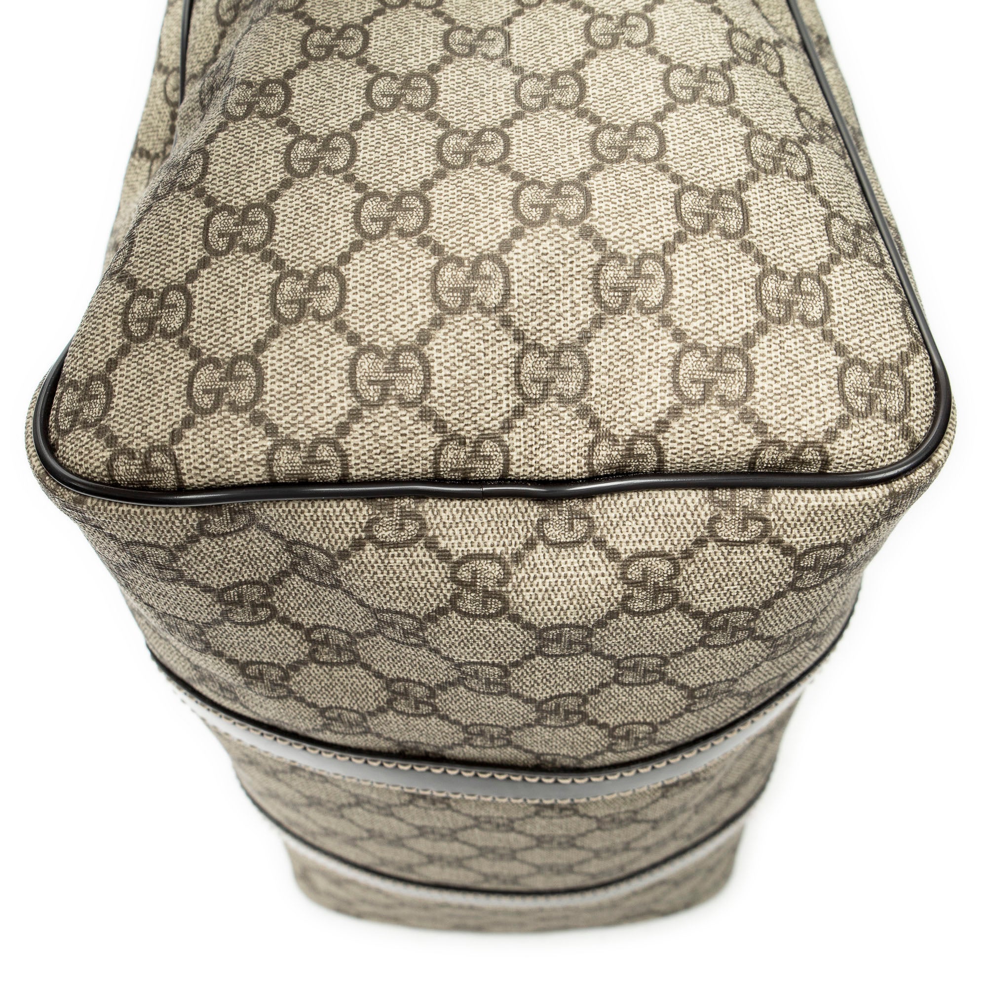 Handbag Medium Boston Dark Brown Supreme Coated Canvas