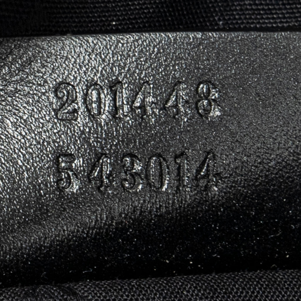 Shoulder Bag Front Zip Messenger Black Guccissima Imprint Coated Canvas