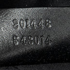 Shoulder Bag Front Zip Messenger Black Guccissima Imprint Coated Canvas