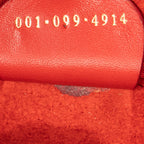 Shoulder Bag Vintage Saddle Flap Red Calfskin Leather