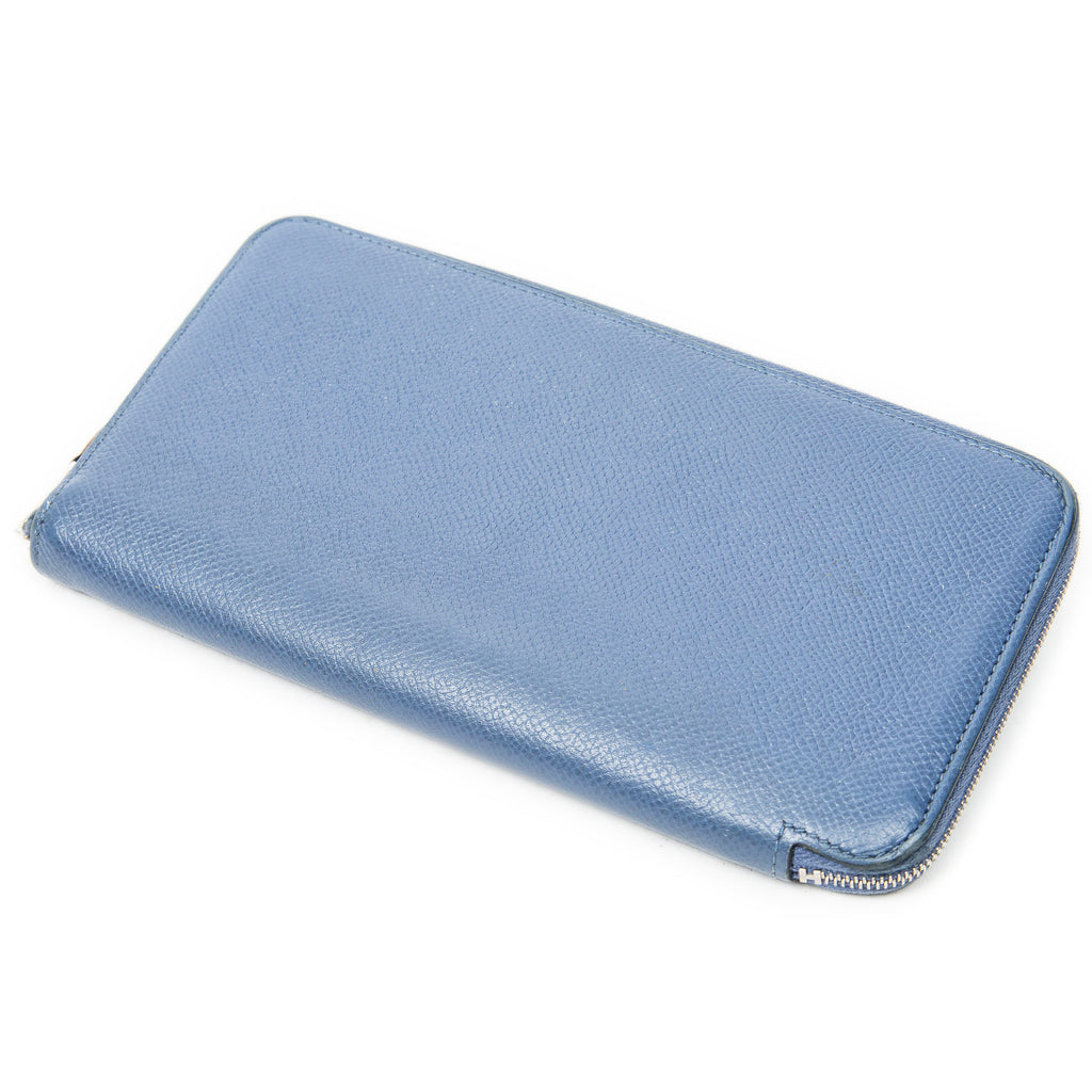 Wallet Azap Silk'In Classique Long Wallet Blue Agate Epsom Leather
