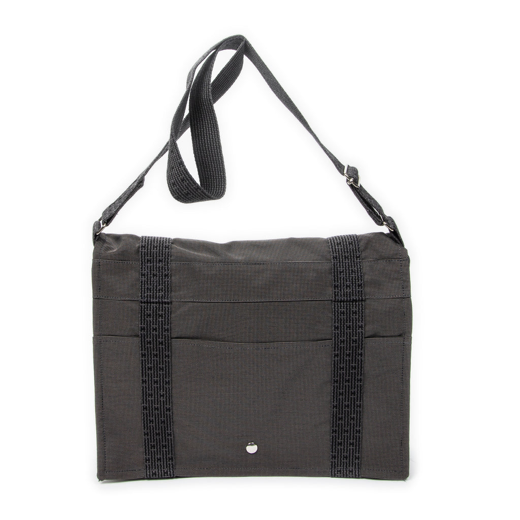 Shoulder Bag Herline Besace MM Grey Canvas