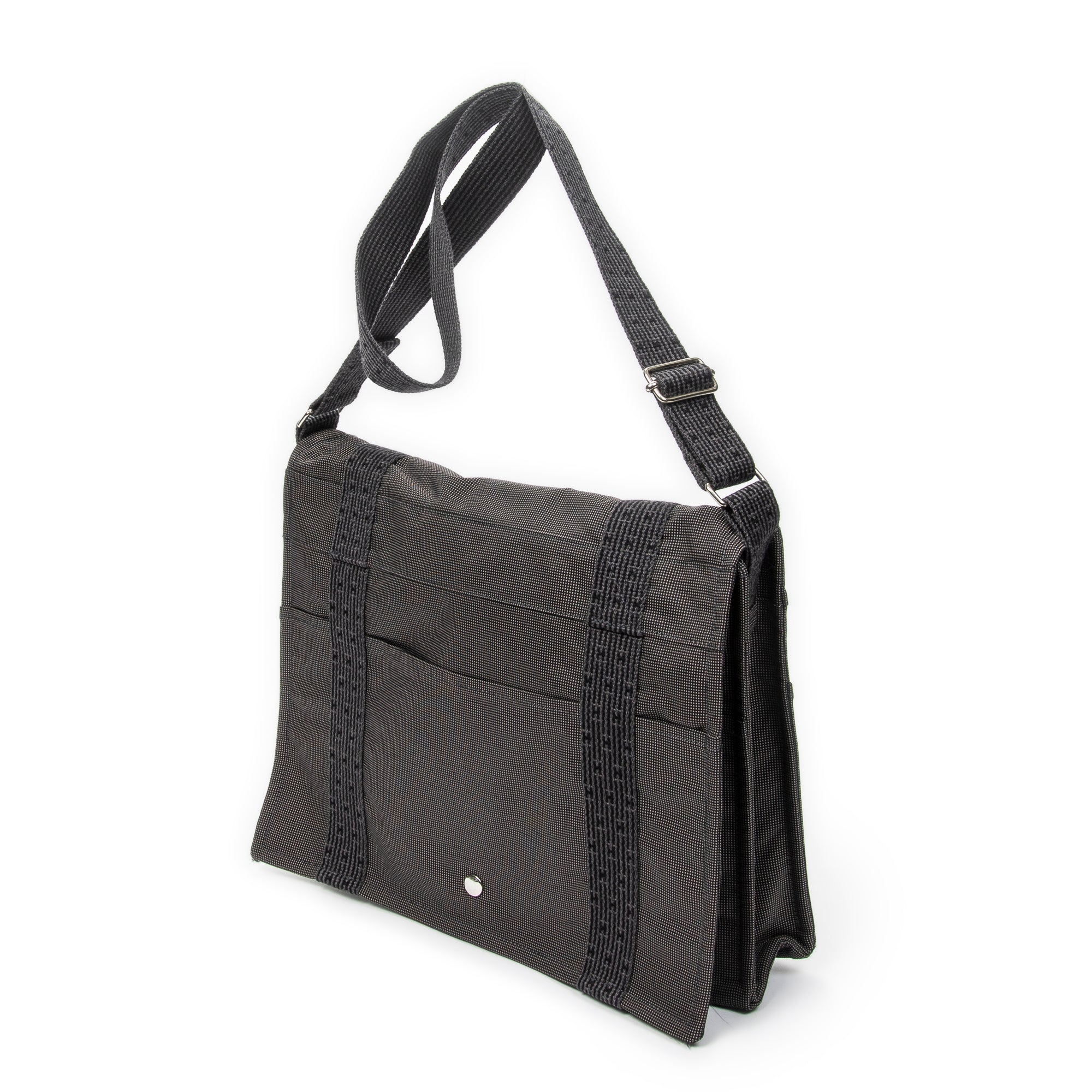 Shoulder Bag Herline Besace MM Grey Canvas