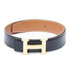 Cinturón Constance H 65 de piel Box negra