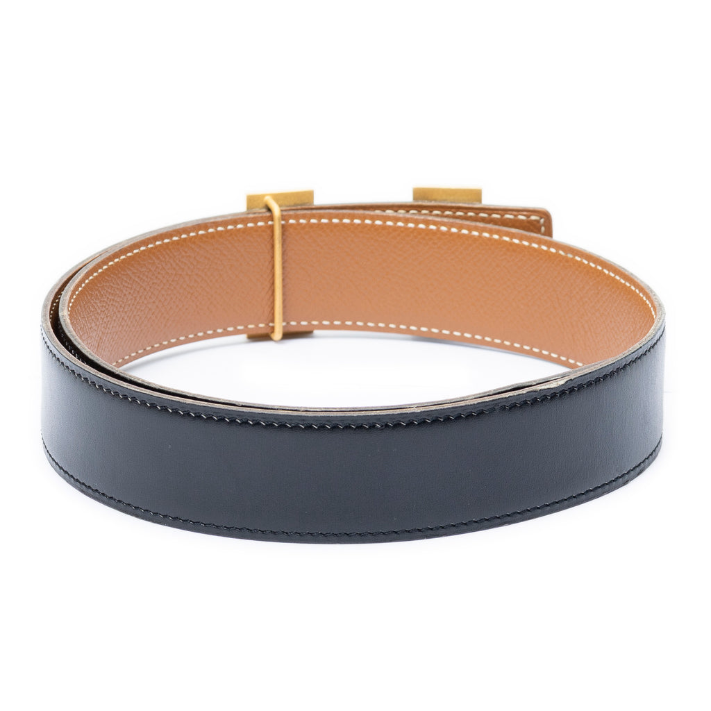 Cinturón Constance H 65 de piel Box negra