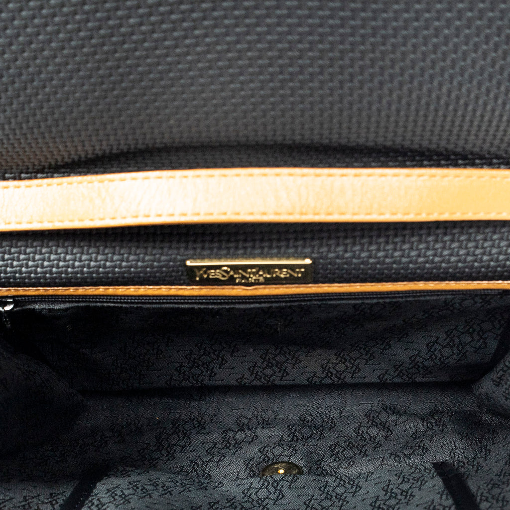 Shoulder Bag Vintage Flap Crossbody Black Woven Coated Canvas