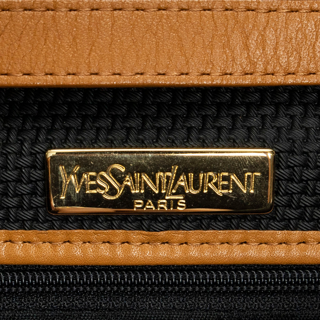Shoulder Bag Vintage Flap Crossbody Black Woven Coated Canvas