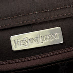 Handbag Vintage Small Top Handle Tote Dark Brown Monogram Nylon Canvas