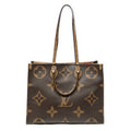 Shoulder Bag On The Go Brown Monogram Giant Reverse