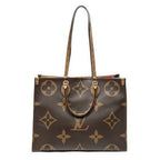 Shoulder Bag On The Go Brown Monogram Giant Reverse