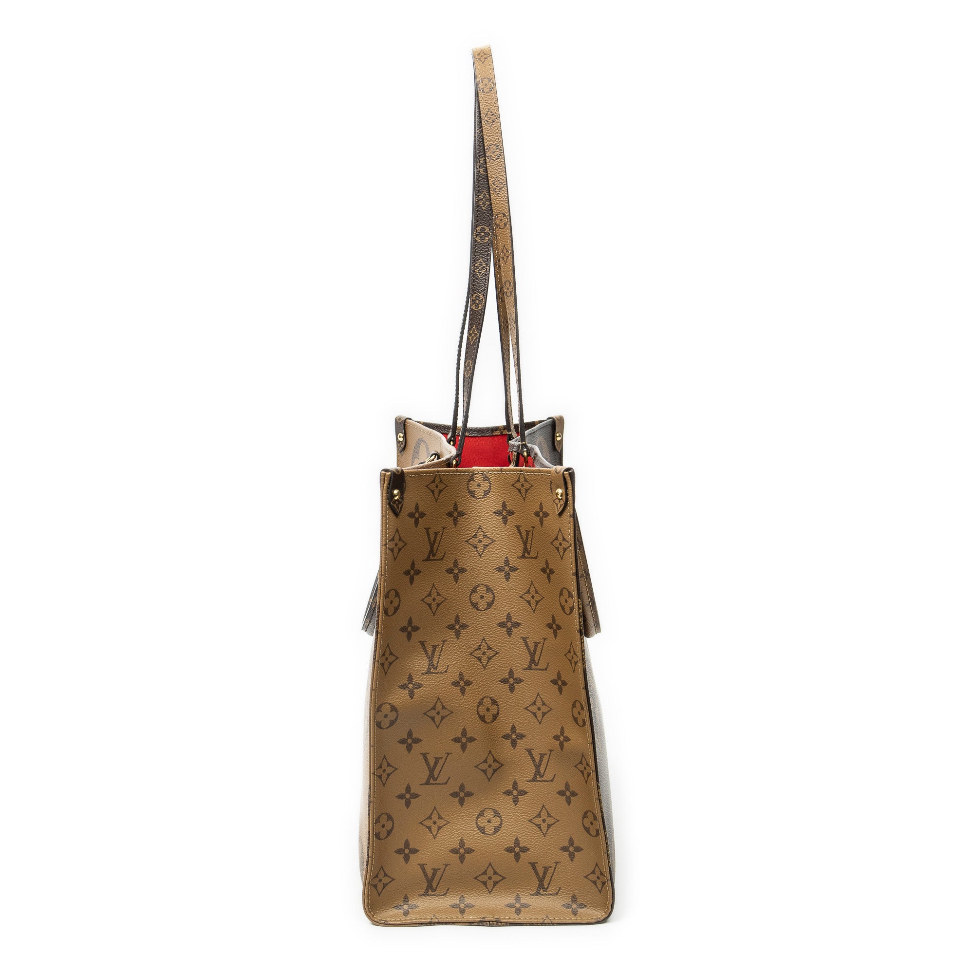Shoulder Bag On The Go Brown Monogram Giant Reverse