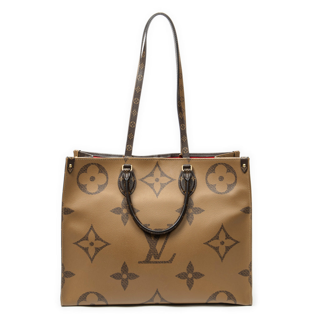 Shoulder Bag On The Go Brown Monogram Giant Reverse