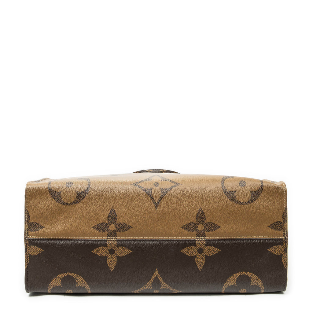 Shoulder Bag On The Go Brown Monogram Giant Reverse