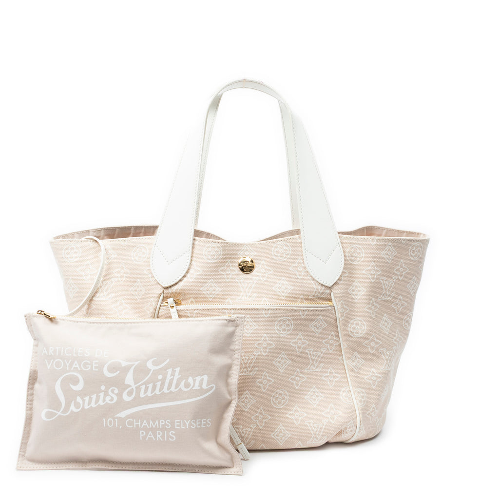 Shoulder Bag Cabas Ipanema GM Sable Monogram Woven Canvas
