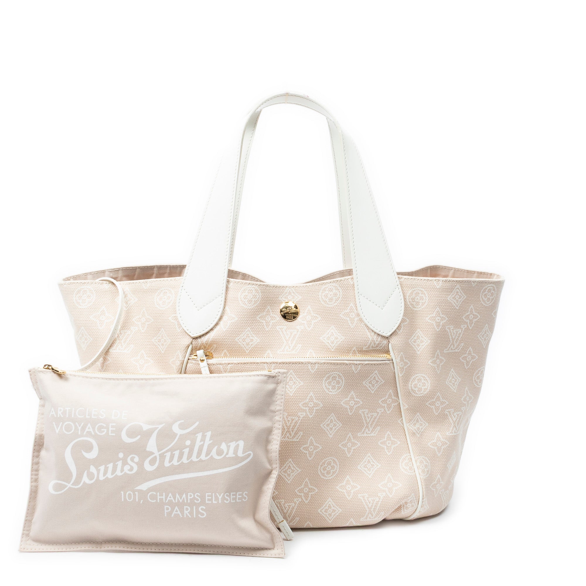 Shoulder Bag Cabas Ipanema GM Sable Monogram Woven Canvas