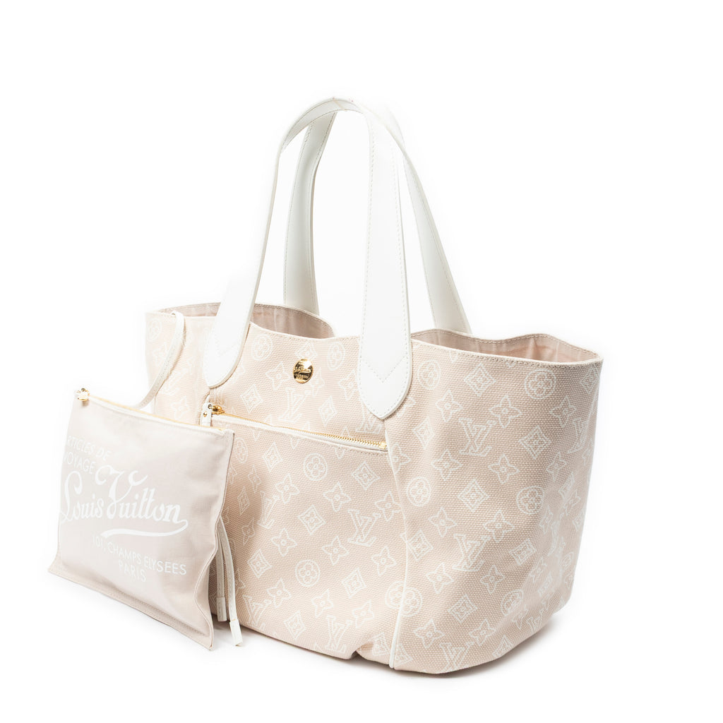 Shoulder Bag Cabas Ipanema GM Sable Monogram Woven Canvas