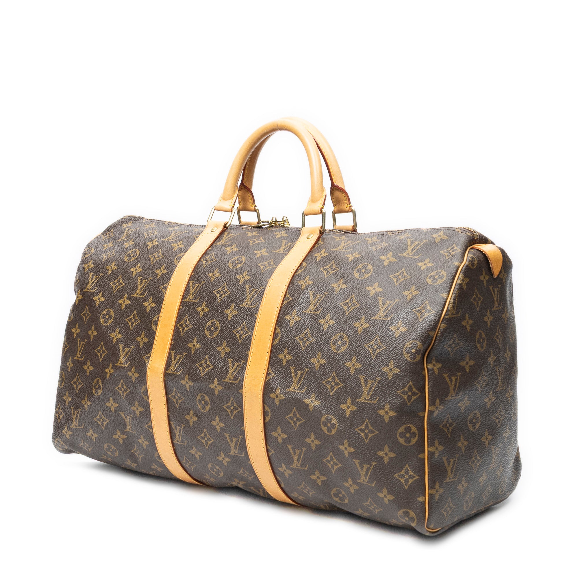 Travel Bag Keepall 50 Brown Monogram Canvas