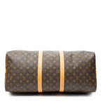 Travel Bag Keepall Bandouliere 55 Brown Monogram Canvas