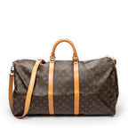 Travel Bag Keepall Bandouliere 55 Brown Monogram Canvas