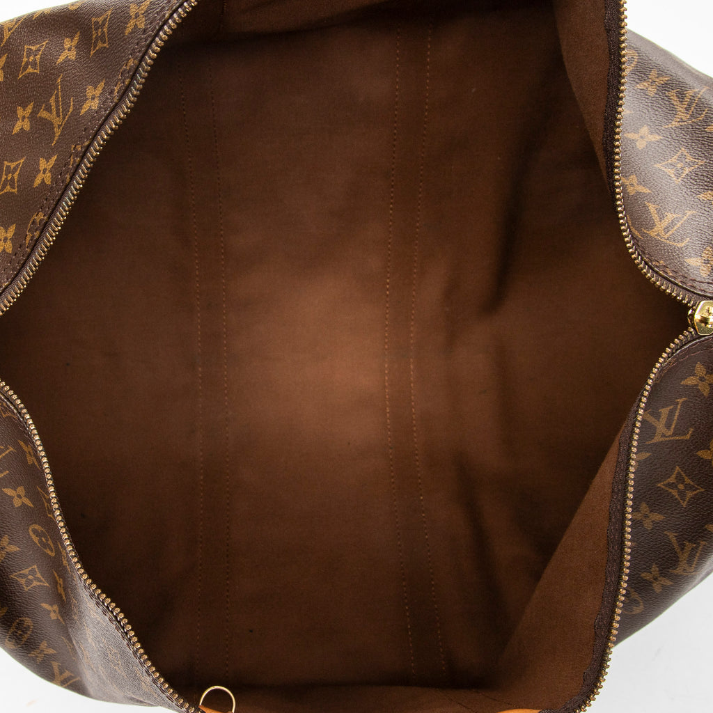 Travel Bag Keepall Bandouliere 55 Brown Monogram Canvas