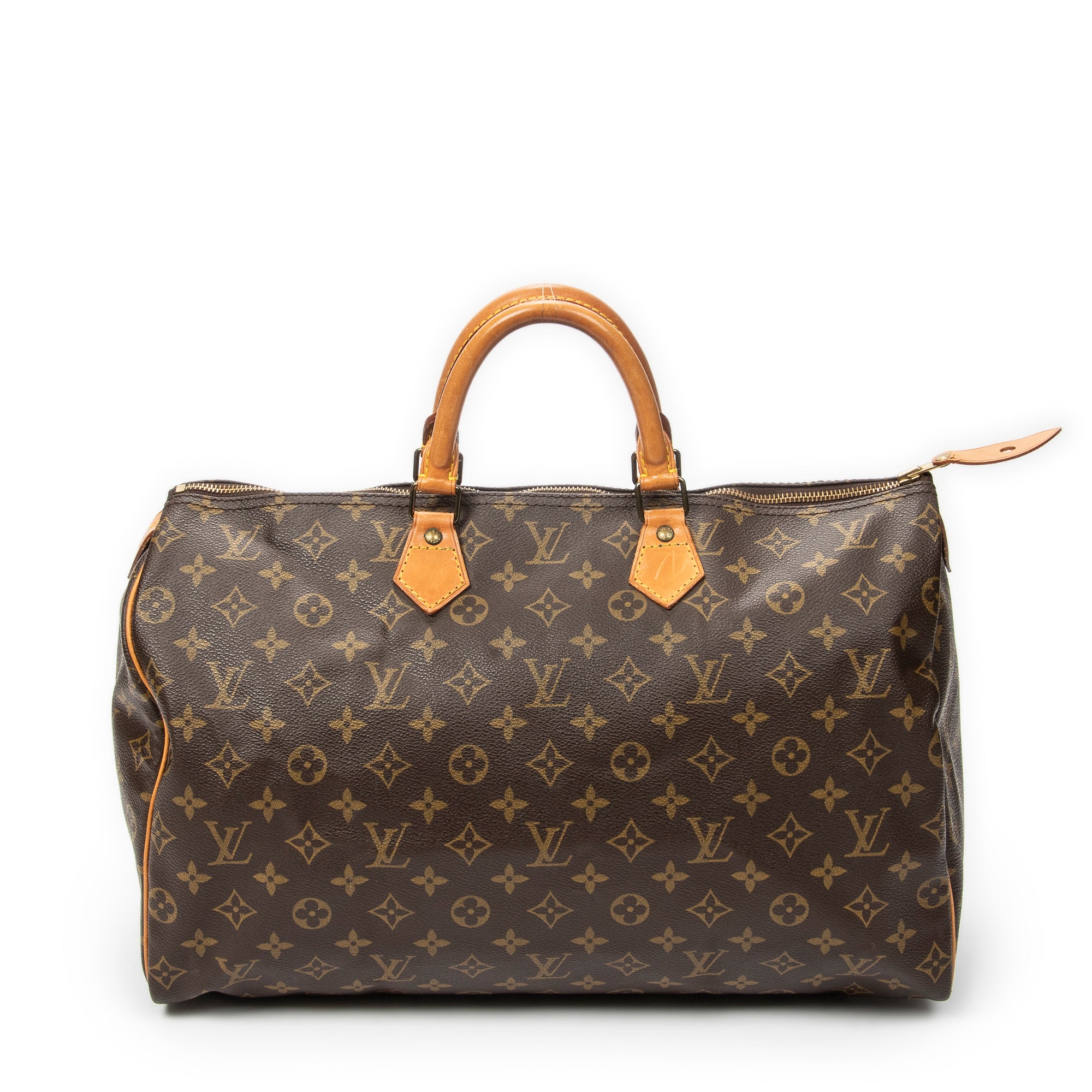 Handbag Speedy 40 Brown Monogram Canvas