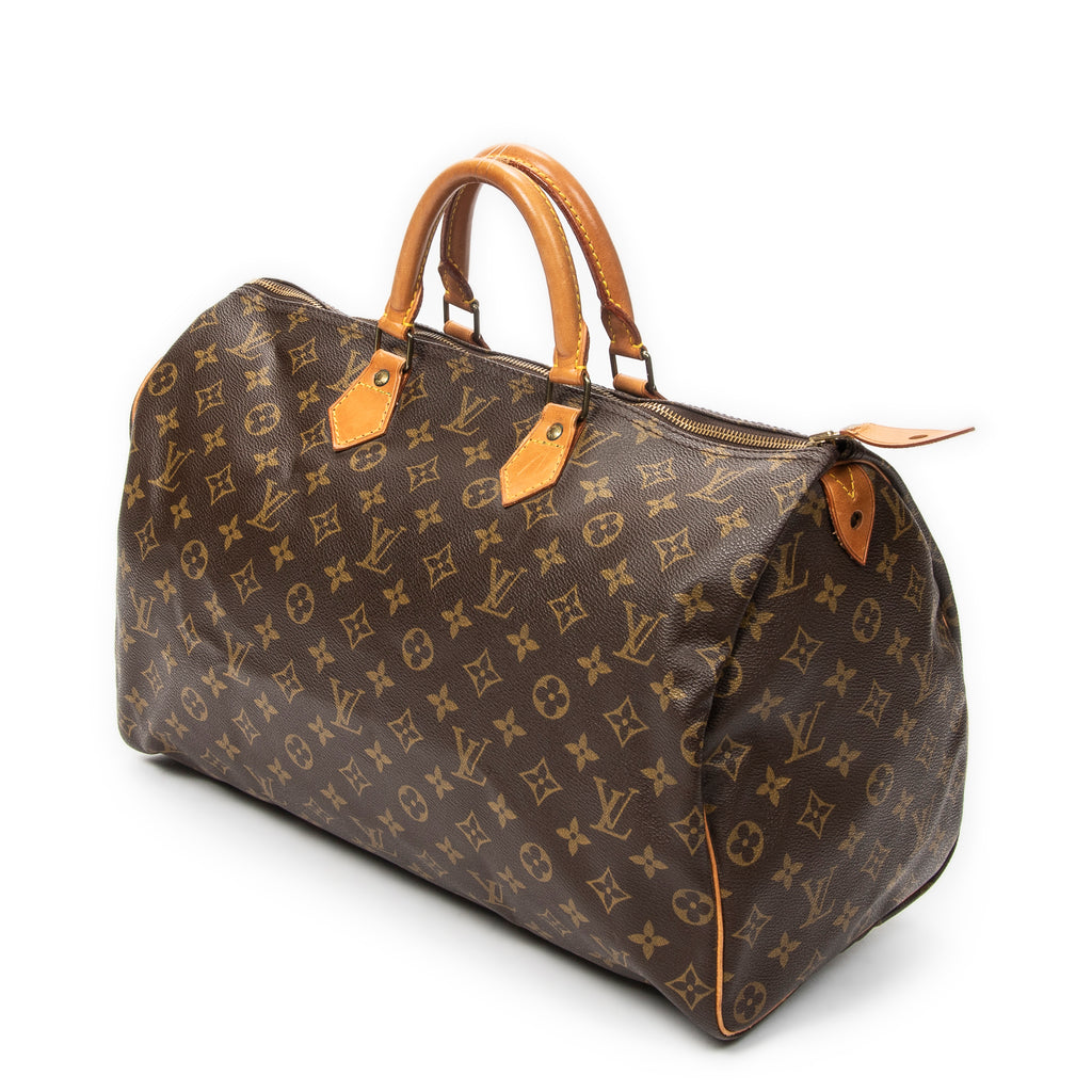 Handbag Speedy 40 Brown Monogram Canvas