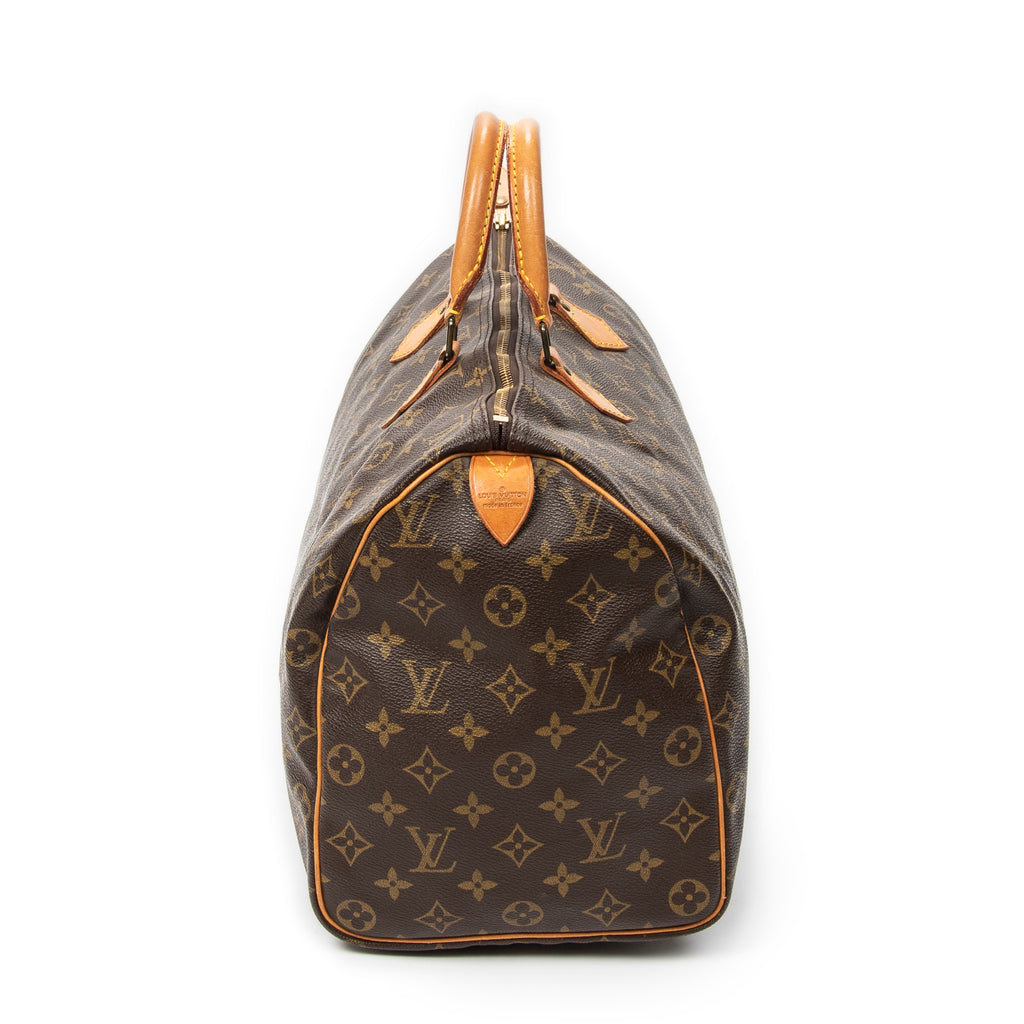 Handbag Speedy 40 Brown Monogram Canvas