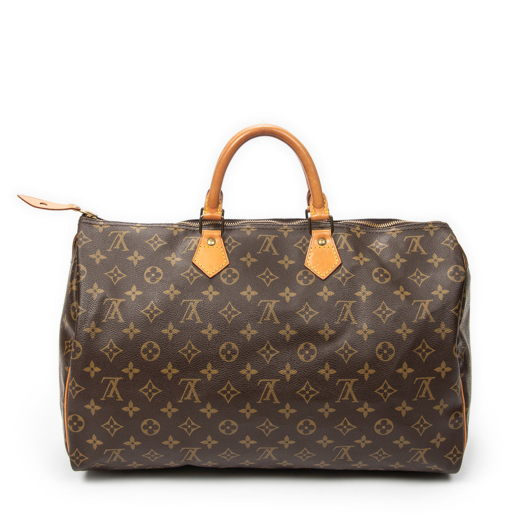 Handbag Speedy 40 Brown Monogram Canvas