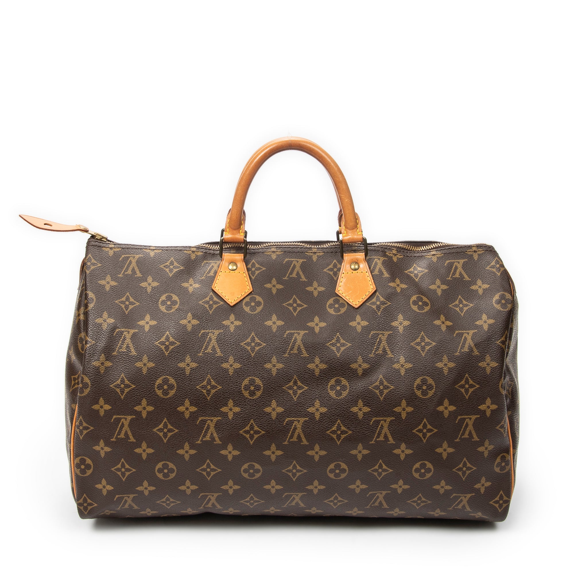 Handbag Speedy 40 Brown Monogram Canvas