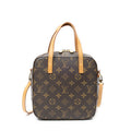 Handbag Spontini Brown Monogram Canvas
