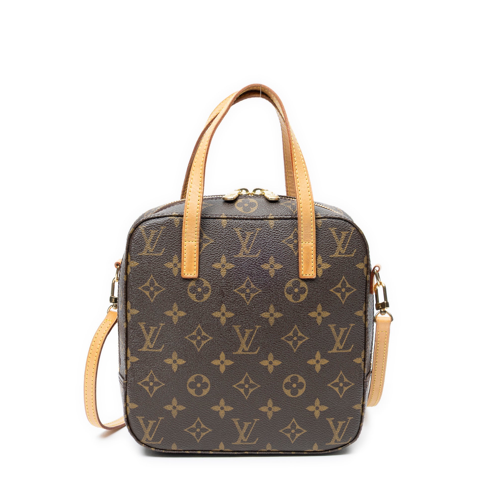 Handbag Spontini Brown Monogram Canvas