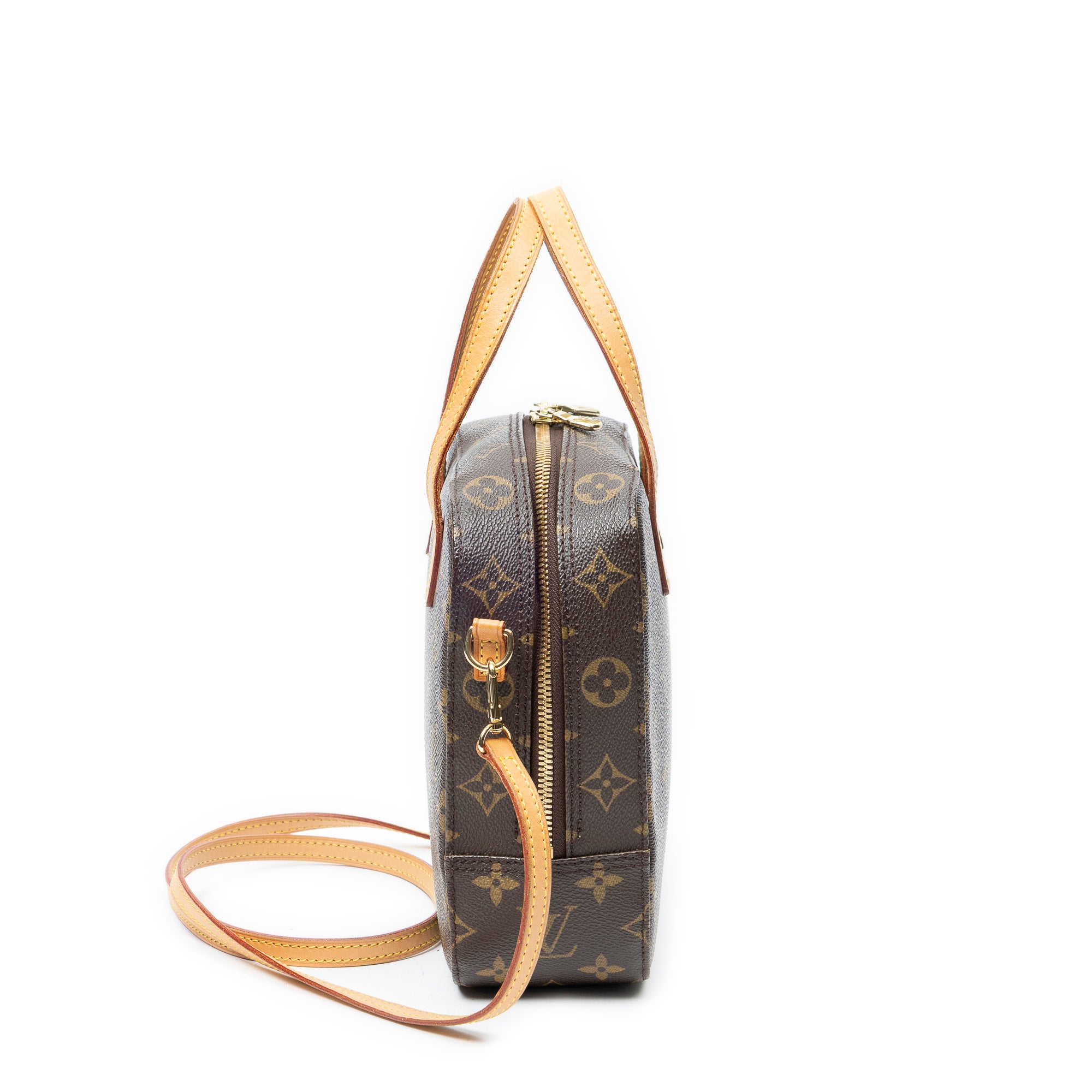 Handbag Spontini Brown Monogram Canvas