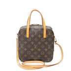 Handbag Spontini Brown Monogram Canvas