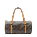 Handbag Papillon 26 Brown Monogram Canvas