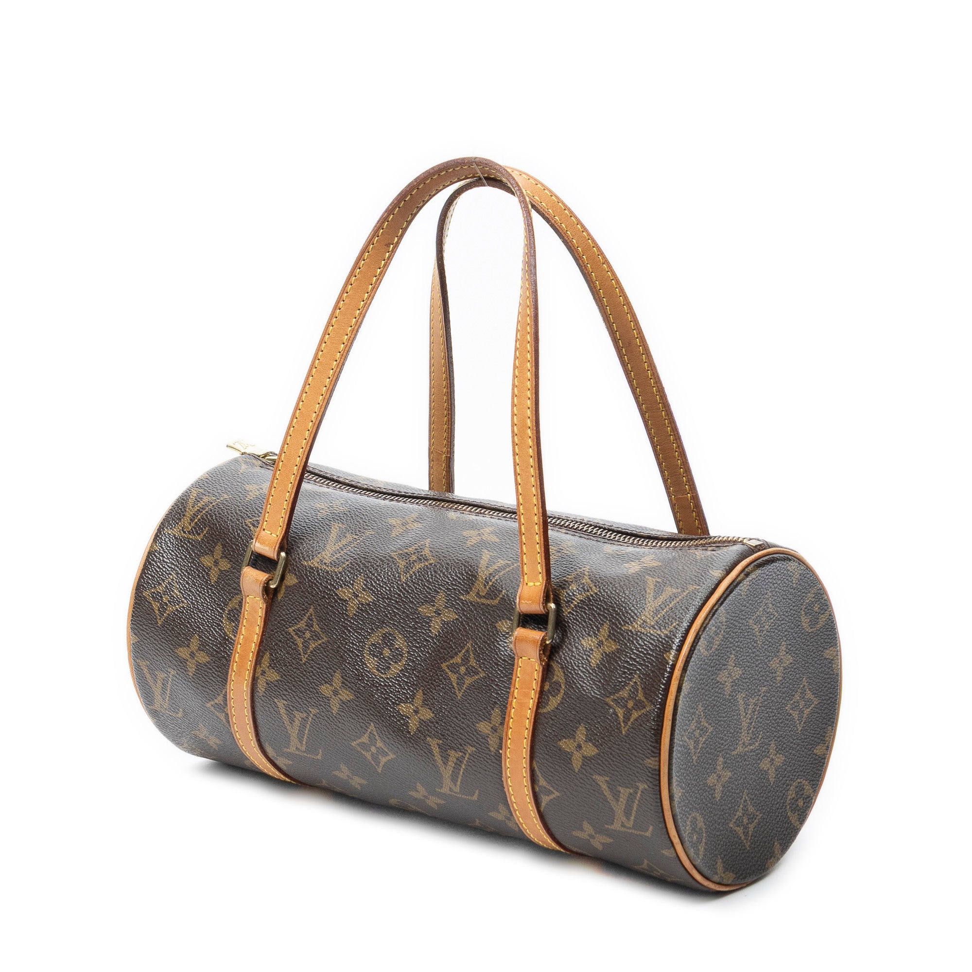 Handbag Papillon 26 Brown Monogram Canvas
