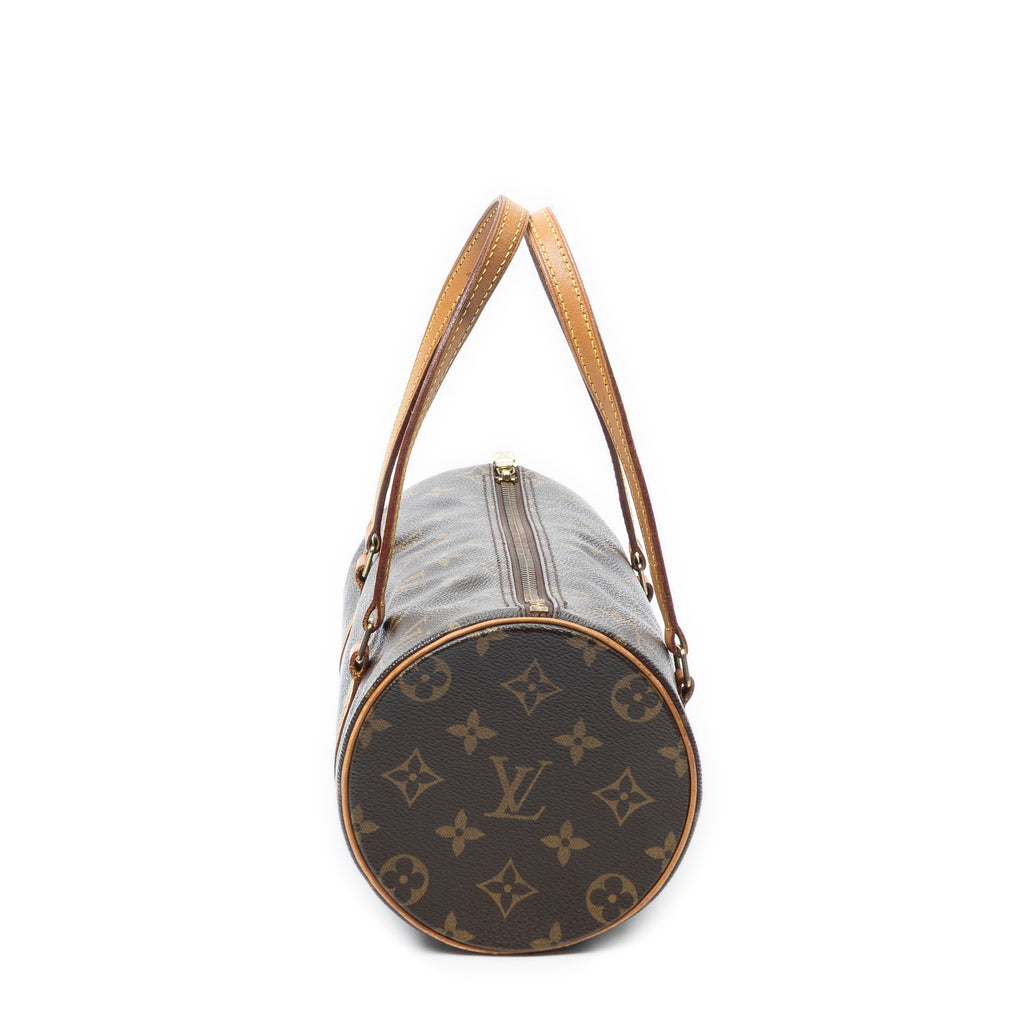 Handbag Papillon 26 Brown Monogram Canvas