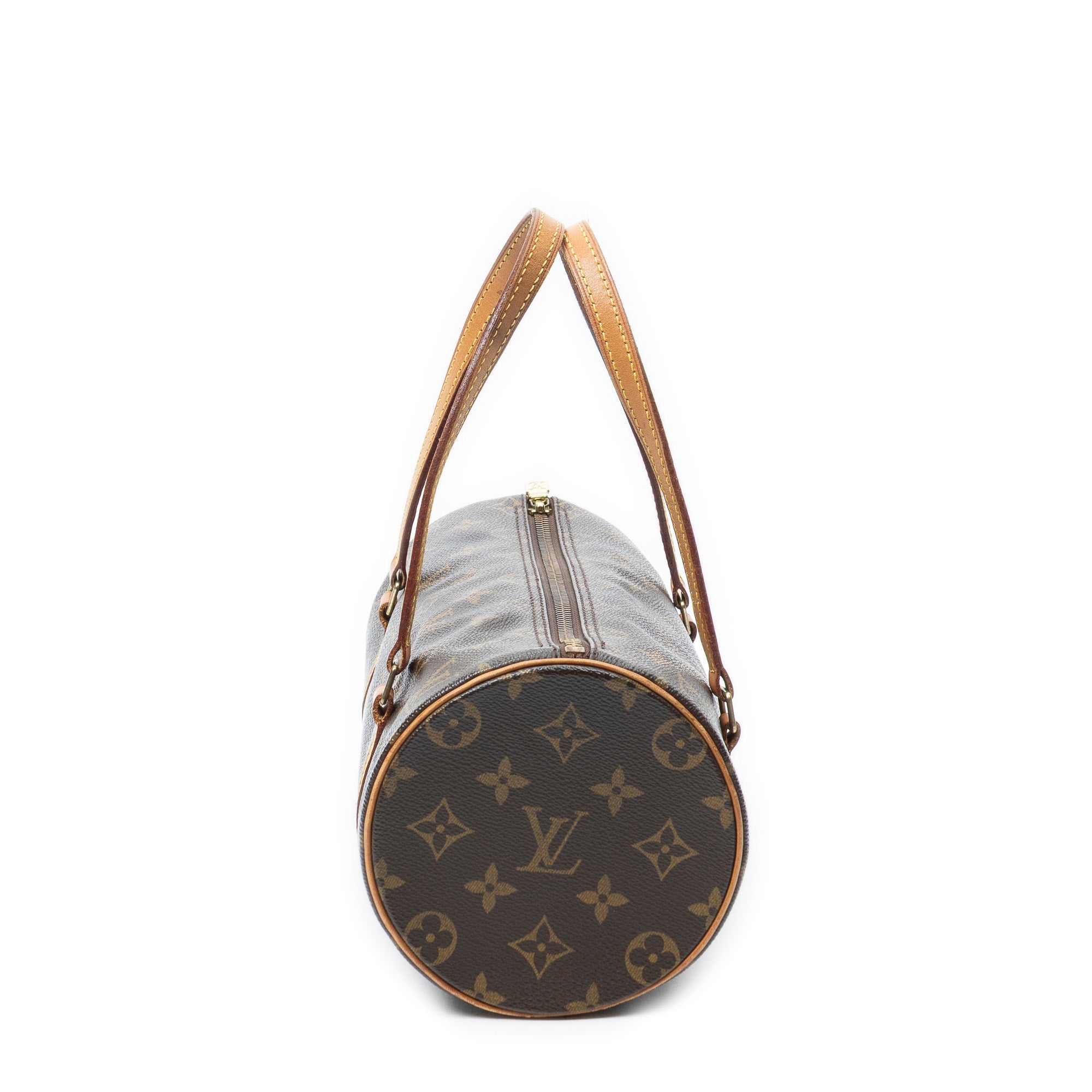 Handbag Papillon 26 Brown Monogram Canvas