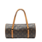Handbag Papillon 26 Brown Monogram Canvas