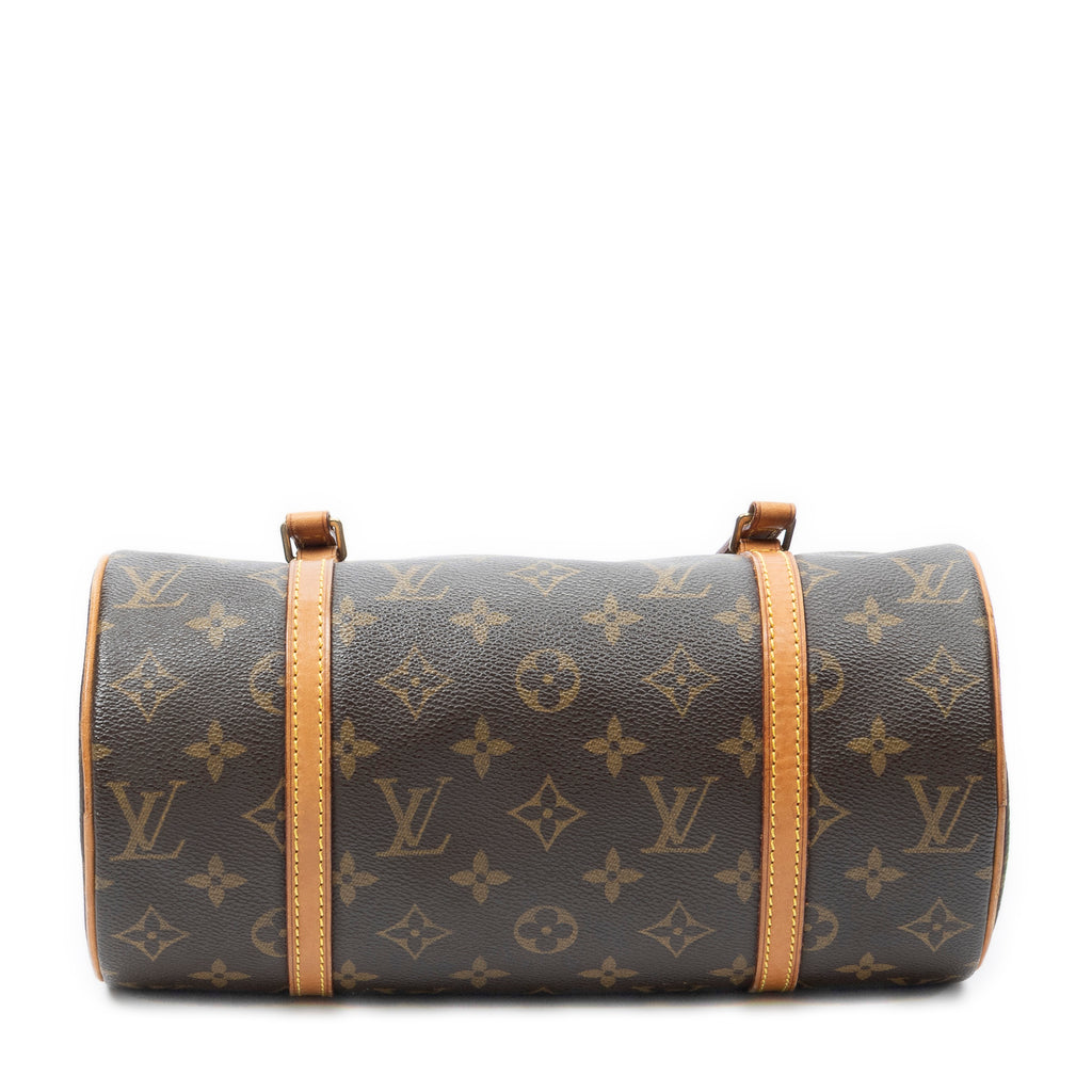 Handbag Papillon 26 Brown Monogram Canvas