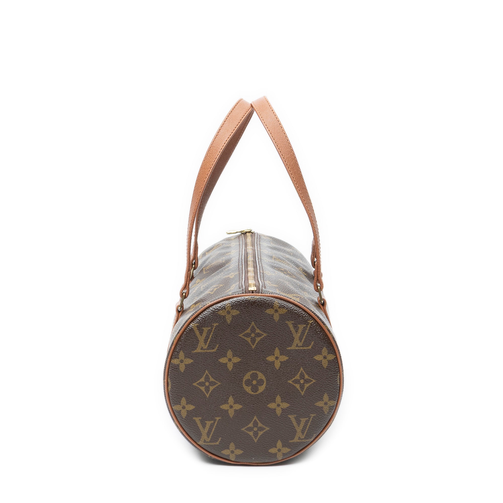 Handbag Papillon 30 Brown Monogram Canvas