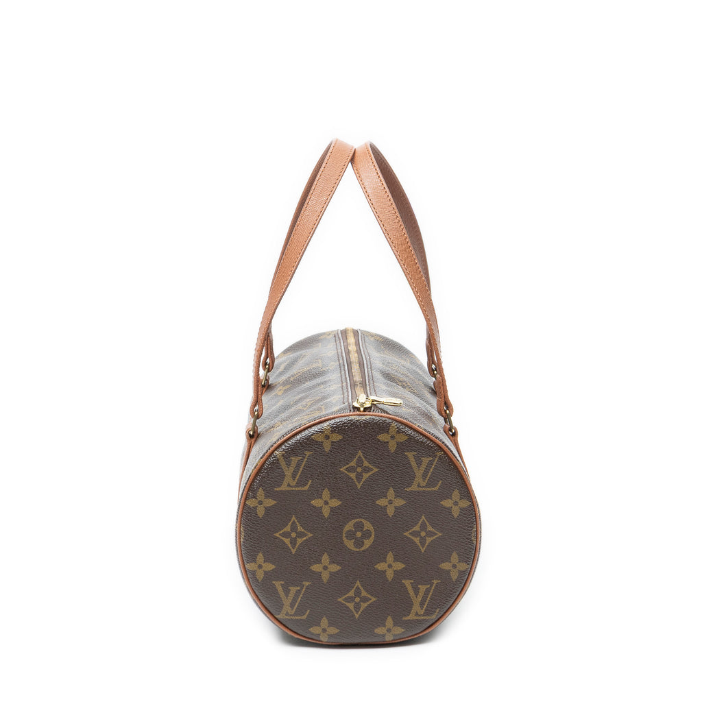 Handbag Papillon 30 Brown Monogram Canvas