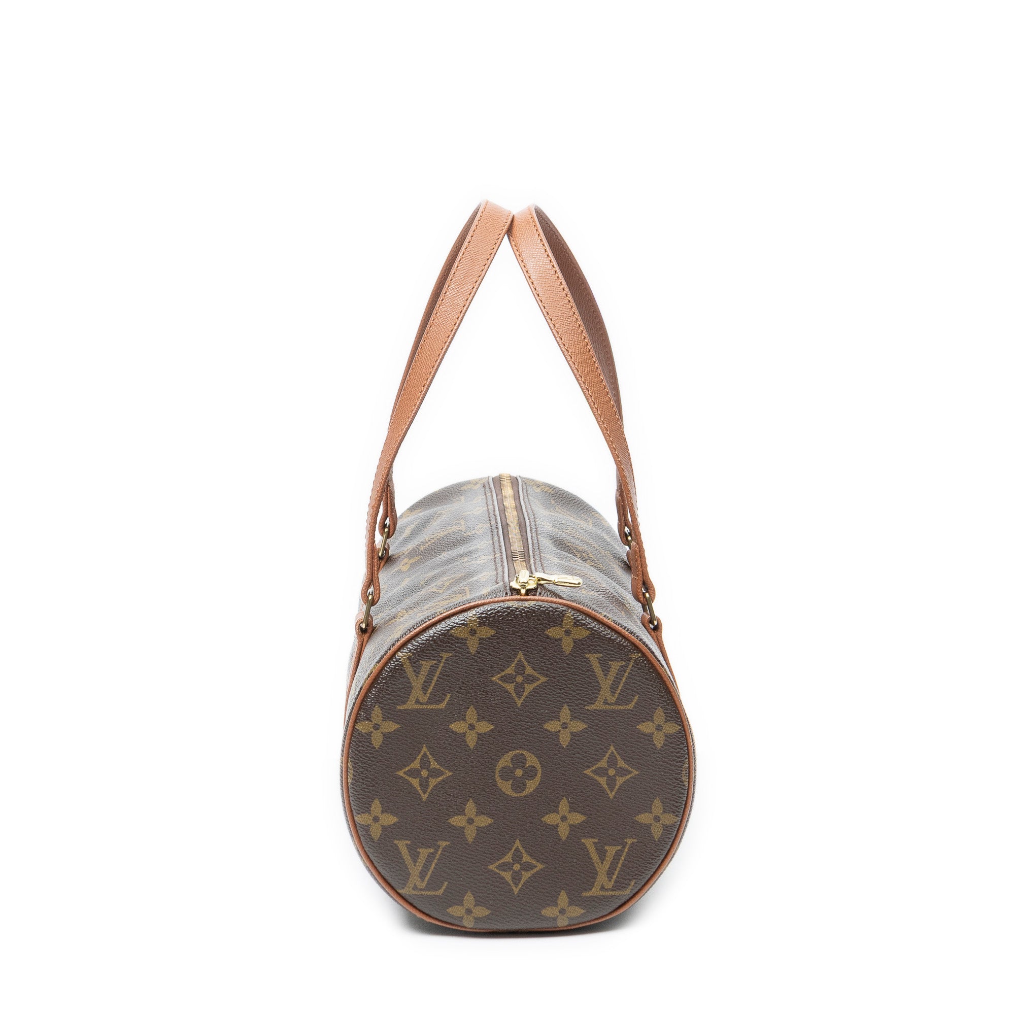 Handbag Papillon 30 Brown Monogram Canvas