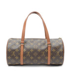 Handbag Papillon 30 Brown Monogram Canvas