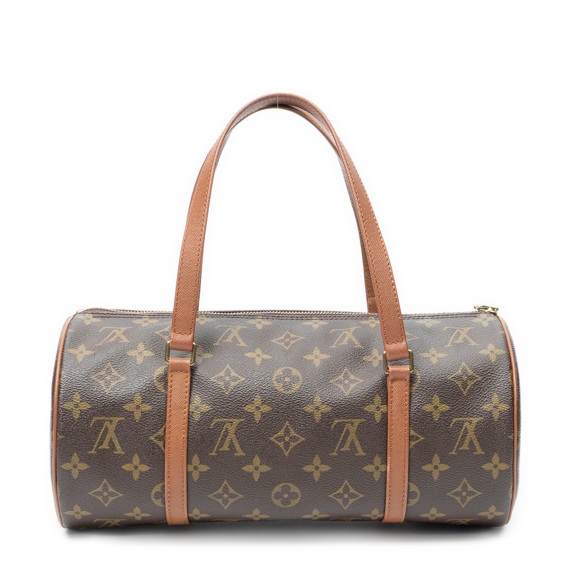 Handbag Papillon 30 Brown Monogram Canvas