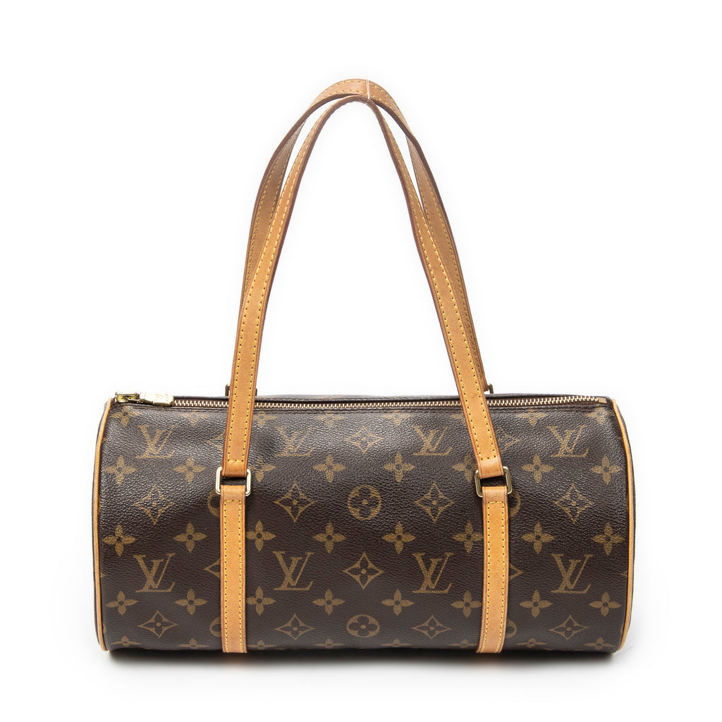 Handbag Papillon 30 Brown Monogram Canvas