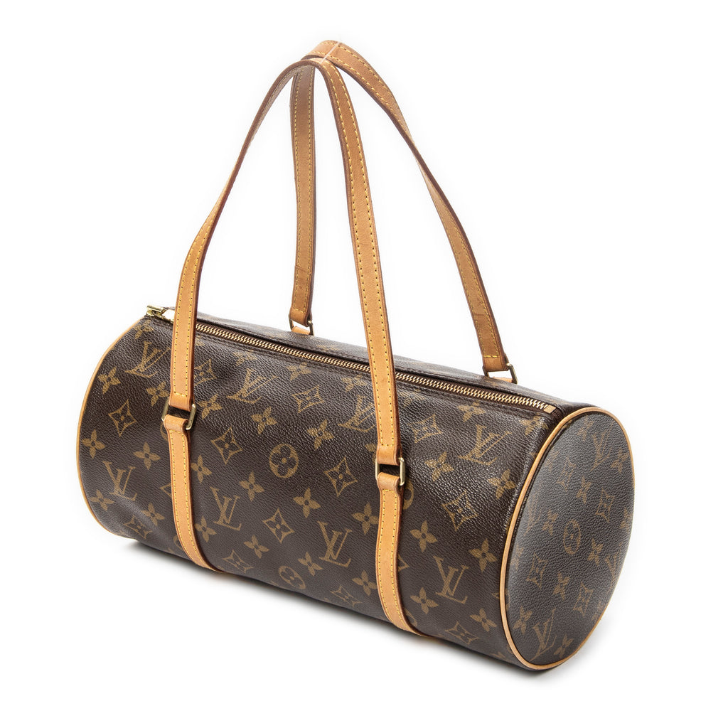 Handbag Papillon 30 Brown Monogram Canvas